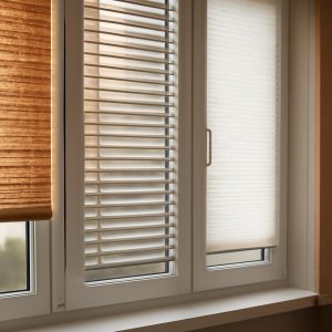 Различные типы жалюзи для пластиковых окон в интерьере